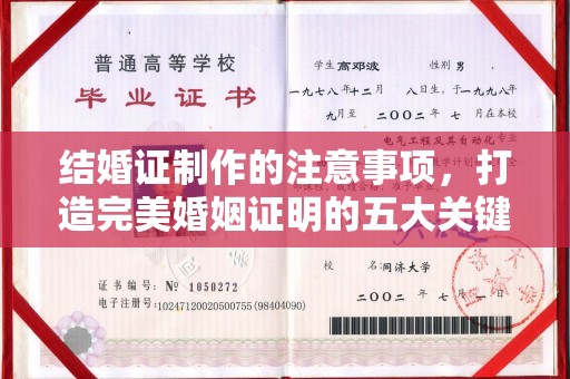 涞源结婚证制作的注意事项，打造完美婚姻证明的五大关键点