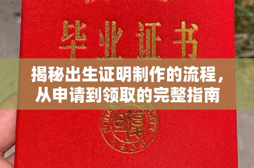 涞源揭秘出生证明制作的流程，从申请到领取的完整指南
