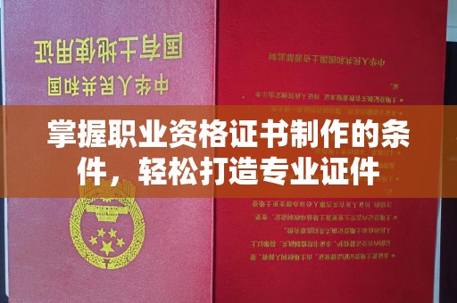 涞源掌握职业资格证书制作的条件，轻松打造专业证件